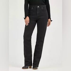 Lee Women’s Mid-Rise Bootcut Jeans Black Stretch Denim | Size 10
